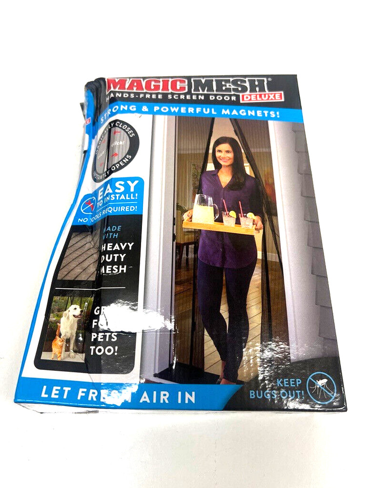 Magic Mesh Hands-Free Screen Door Deluxe Mesh Panel 83 in x 39 in