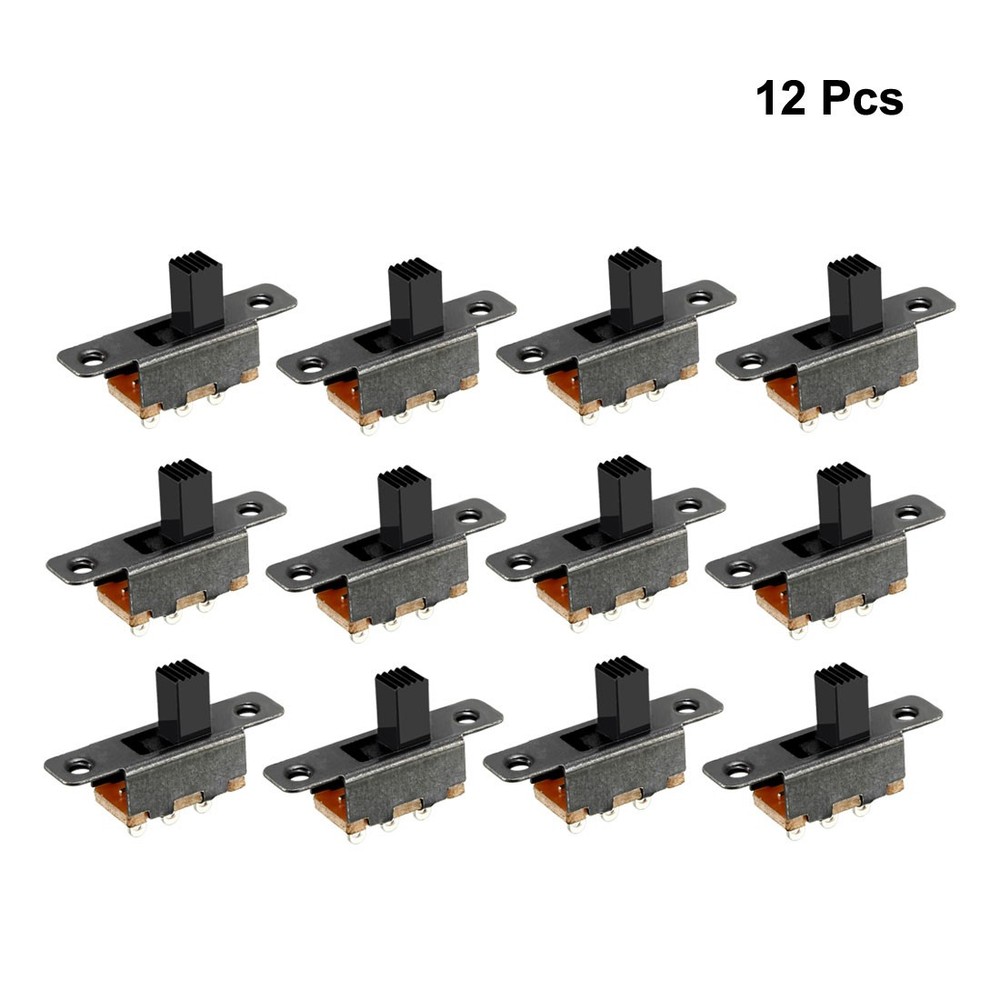 12Pack 6mm Vertical Slide Switch SPDT 3 Terminals PCB Panel Latching