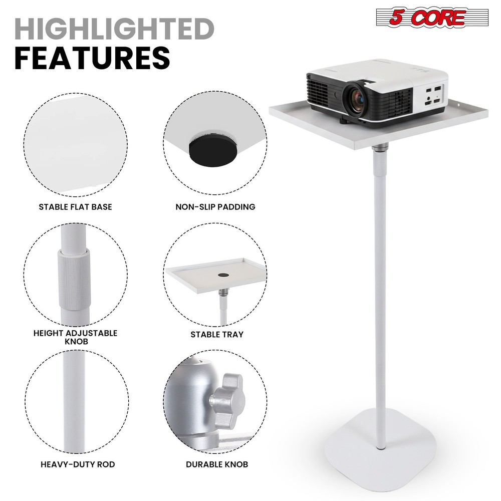 5 Core Projector Stand Floor Adjustable Heavy Base Universal Projectors Support