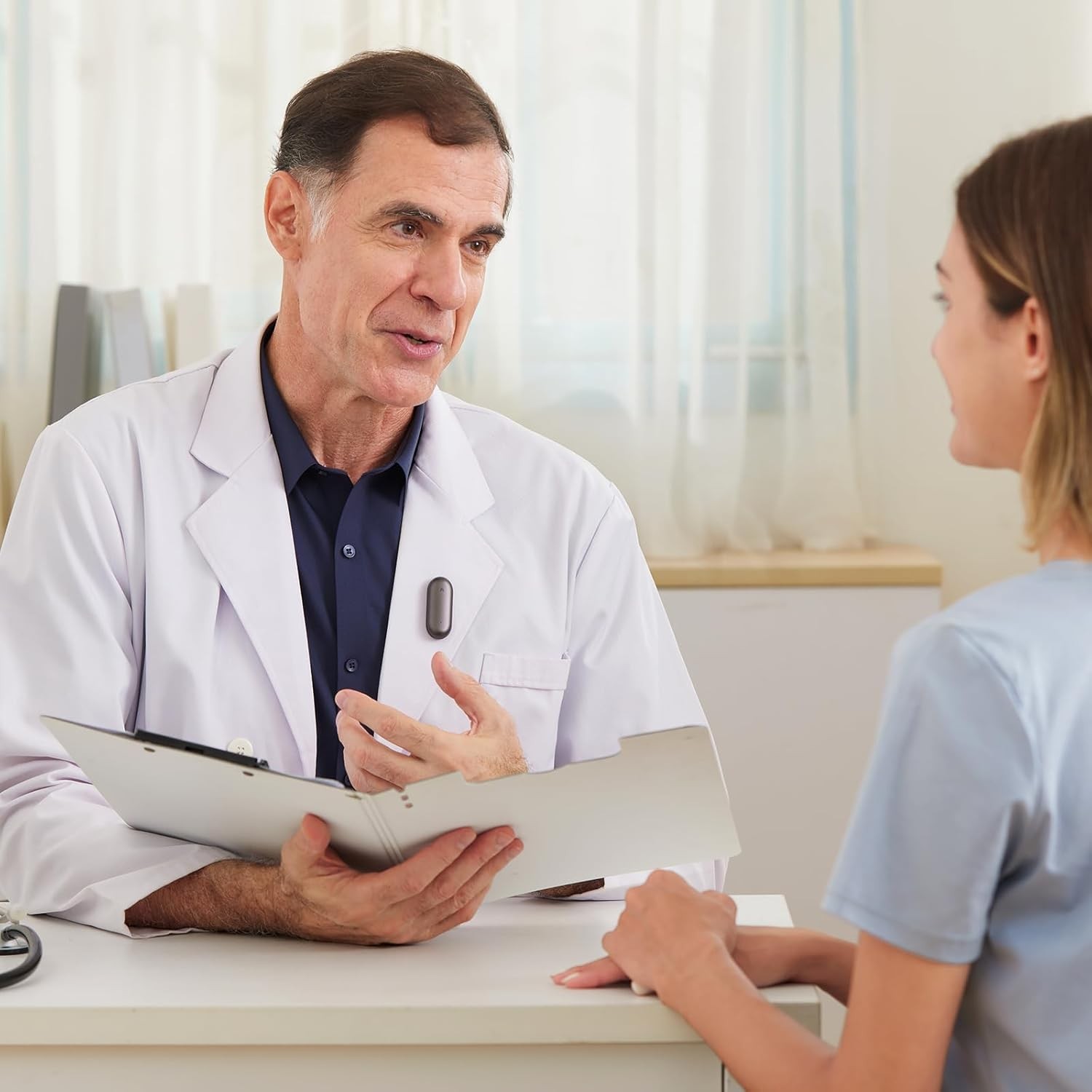 PLAUD NotePin AI Voice Recorder Magnetic Clip & Pin Set, Gray Accessory Kit