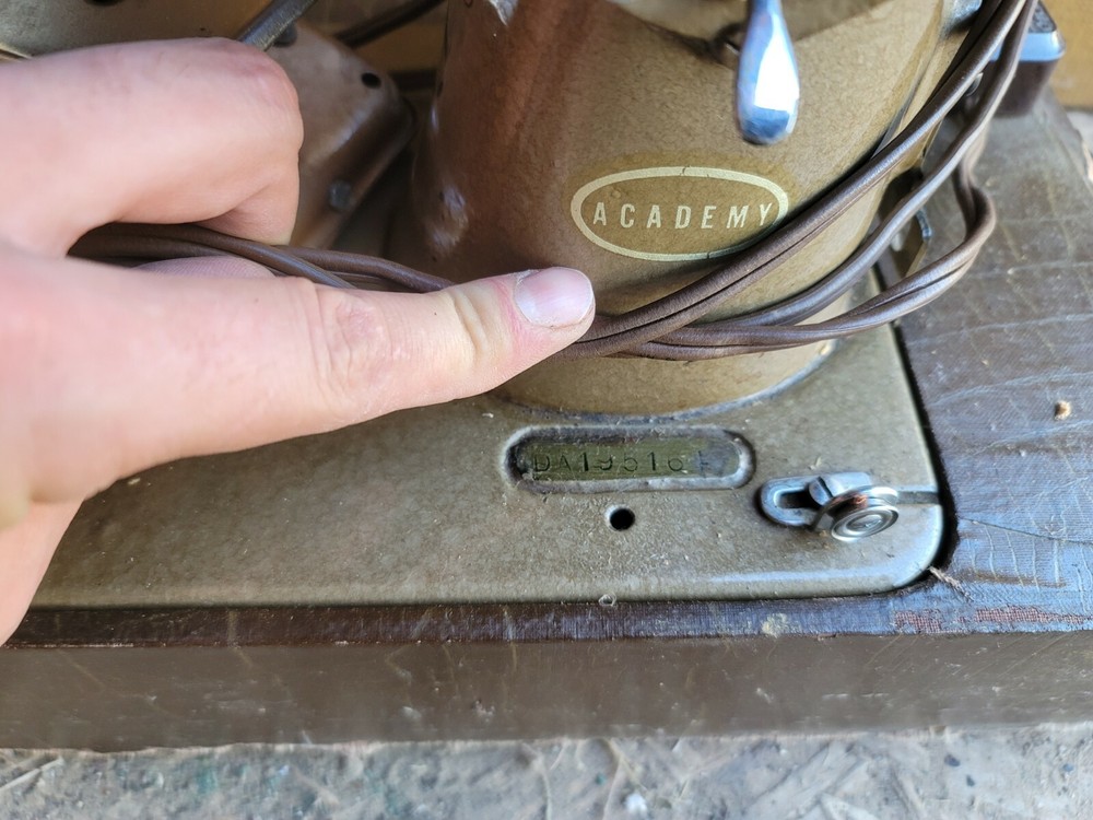 Vintage Academy Sewing Machine with Case