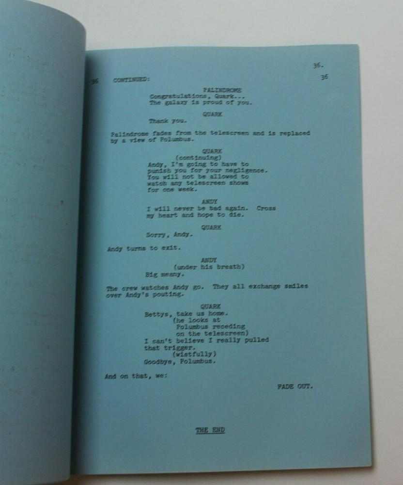 QUARK / Bruce Kane, 1970's Sci Fi TV Script "Goodbye, Polumbus" Gorgons