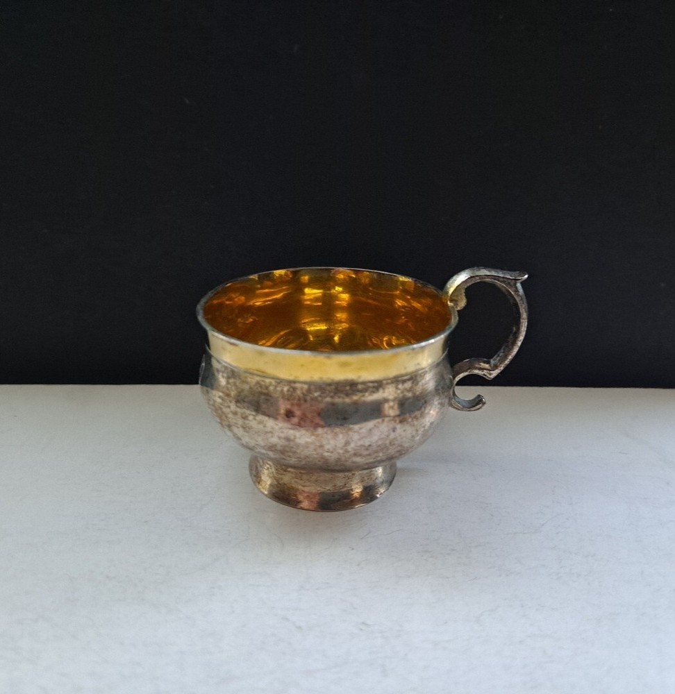Antique German Gilded Silver Brandy Cup Becher