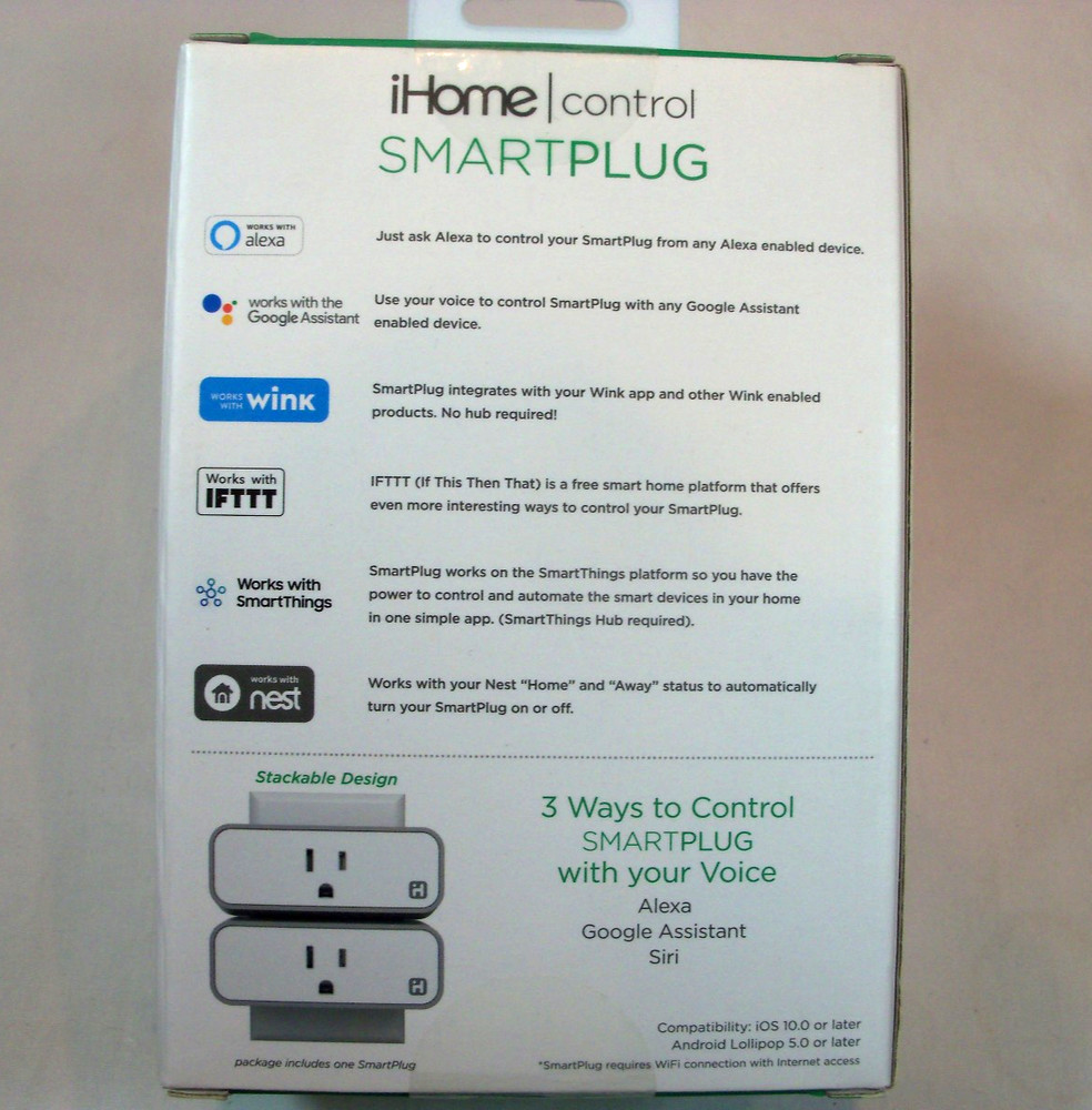 iHome ISP6 Wifi Smartplug Home Bedroom String Light IOS