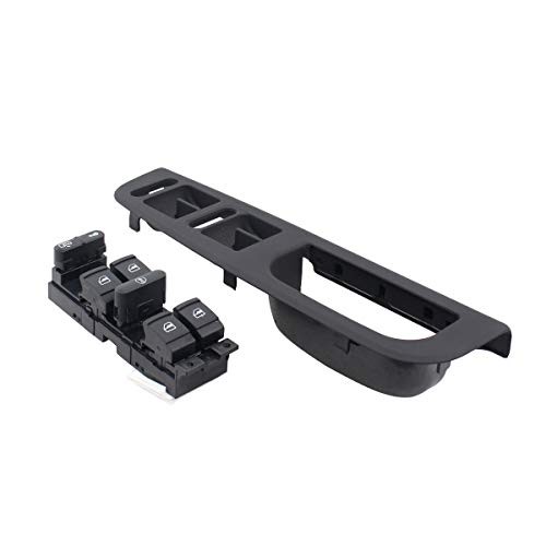 Power Window Master Control Switch and Black Panel Bezel Trim for VW Golf