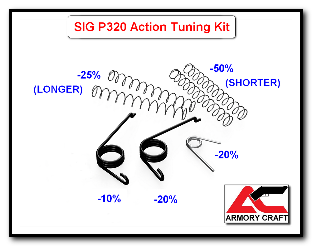 Armory Craft - Sig Sauer P320 Action / Trigger Pull Reduction Spring Tuning Kit