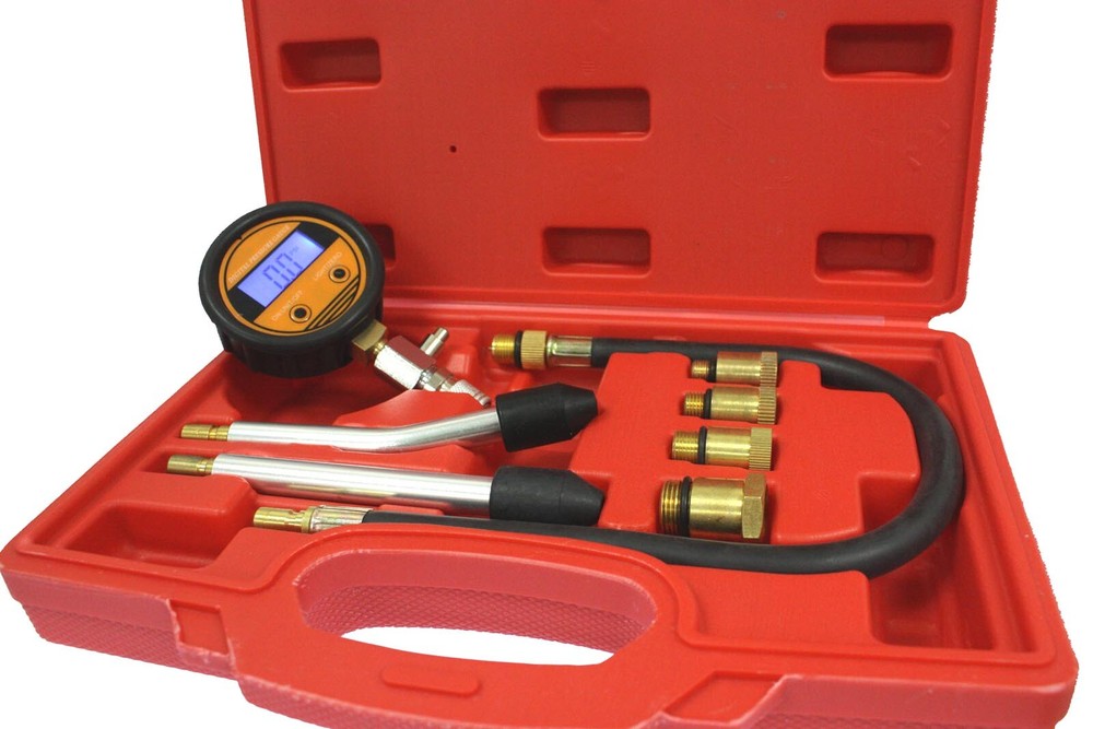 DIGITAL LCD GAUGE AUTO ENGINE CYCLINDER COMPRESSION TESTER GAUGE KIT