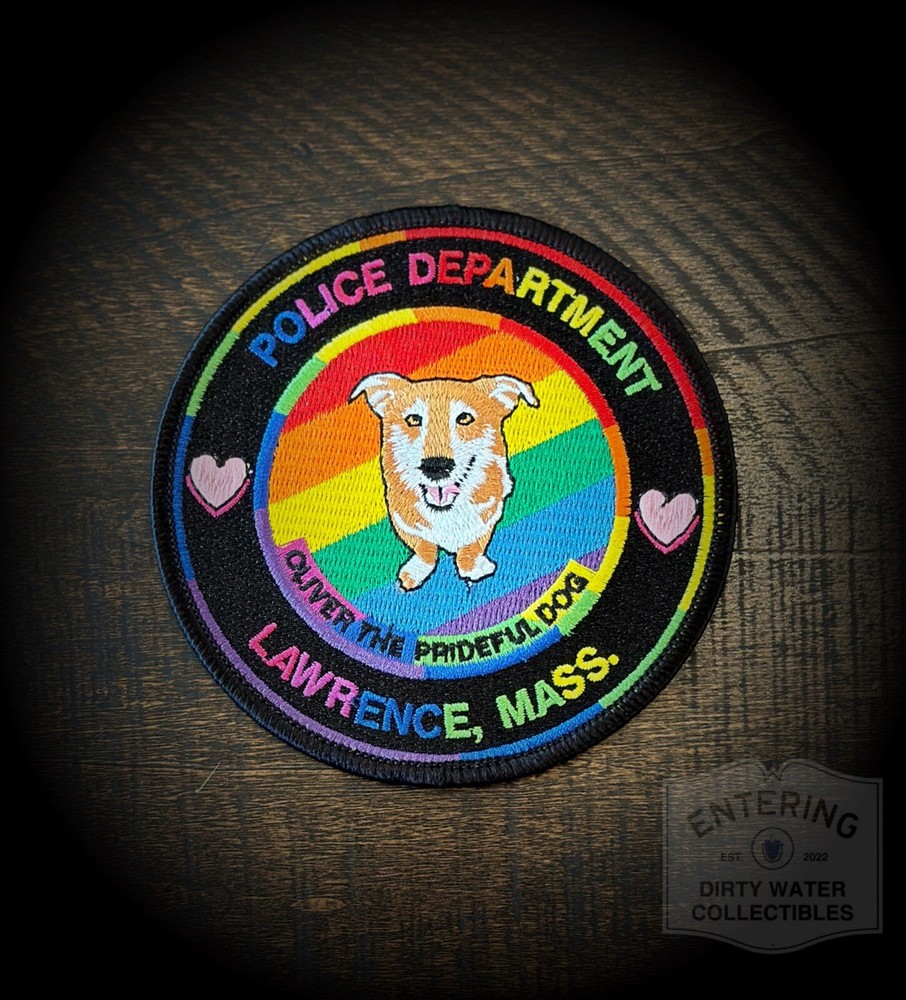 Lawrence MA PD Oliver The Therapy Dog Pride Patch