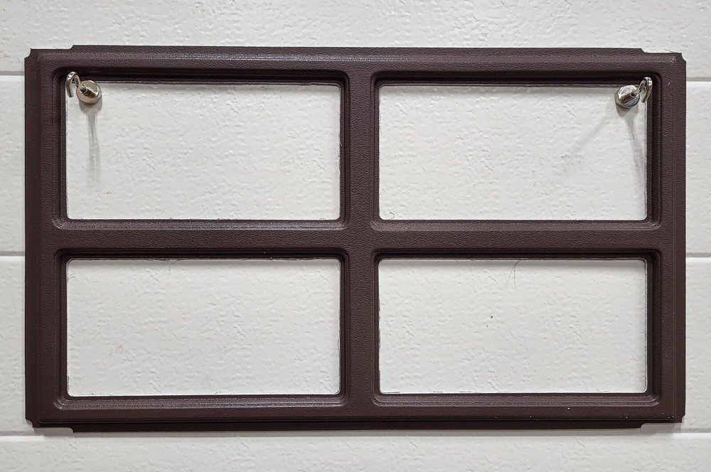 IDEAL Garage Doors Colonial 509 Window Inserts/Short Panel  CHOCOLATE BROWN
