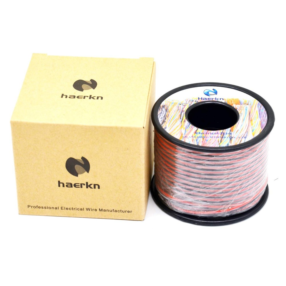 22 awg Silicone Electrical Wire 2 Conductor Parallel line 200ft Black