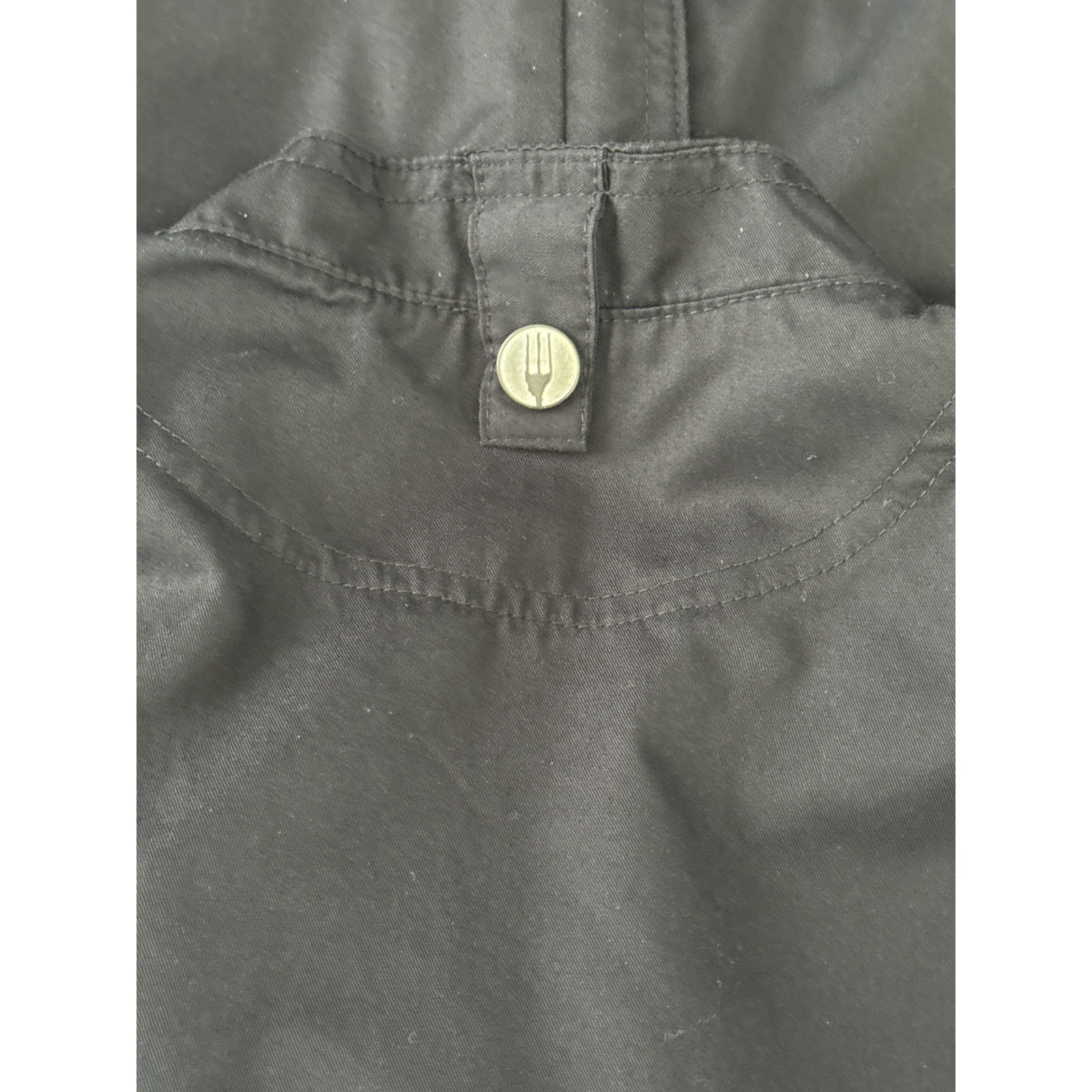 Chef Works Black Short Sleeve Chef Coat Jacket Uniform Size M