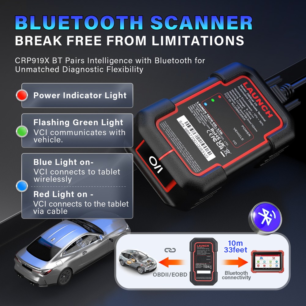 LAUNCH CRP919X BT CRP919E Car Bidirectional Diagnostic Scanner Tool Key Coding