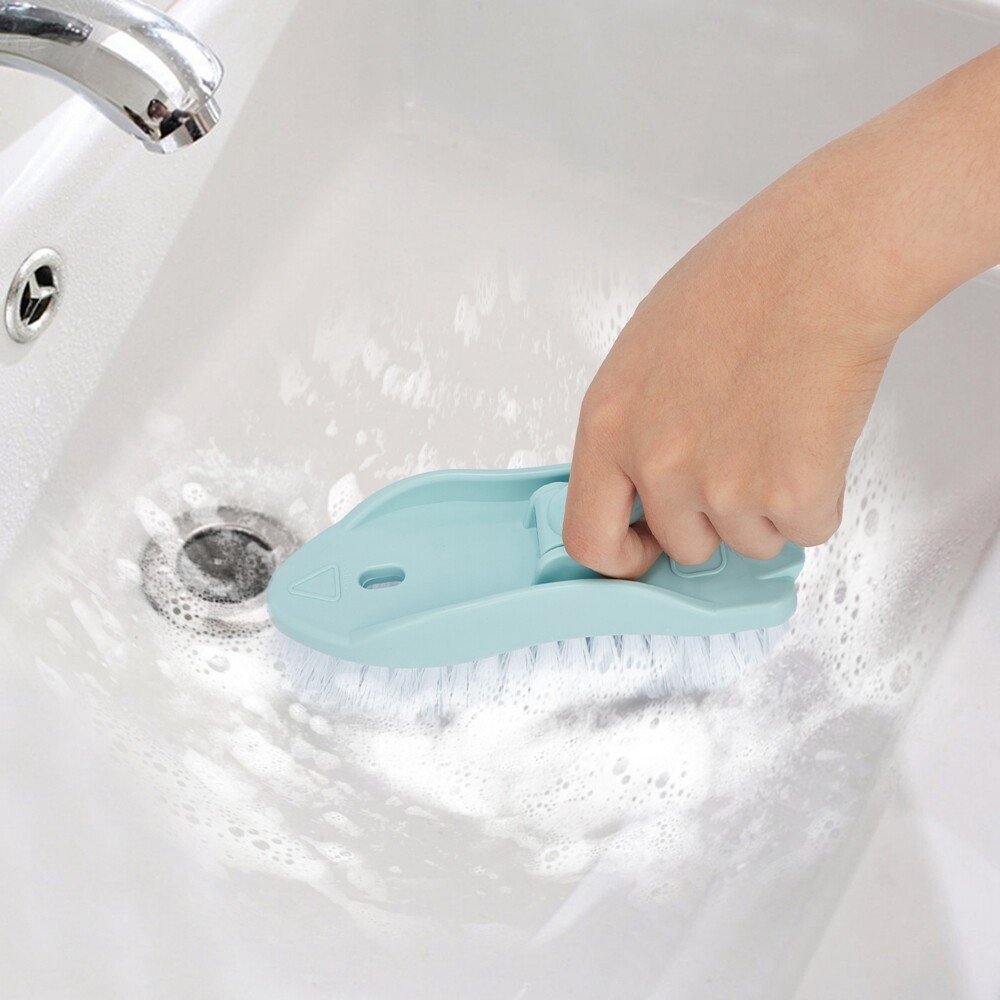 Long Handle Floor Scrub Brush Kitchen Bathroom Brush with Rotatable Head