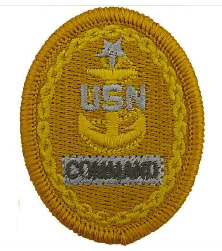 Vanguard NAVY EMBROIDERED BADGE: E8 COMMAND - EMBROIDERED ON COVERALL