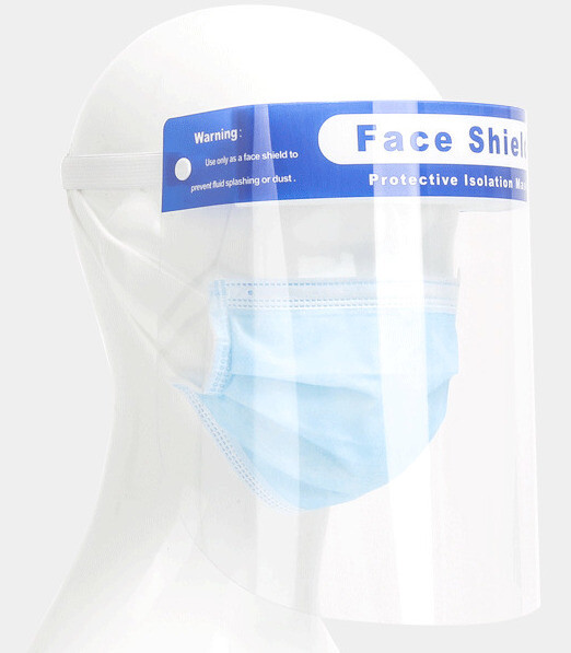 Protective Full Face Shield Clear, Adjustable band - Ships from Texas