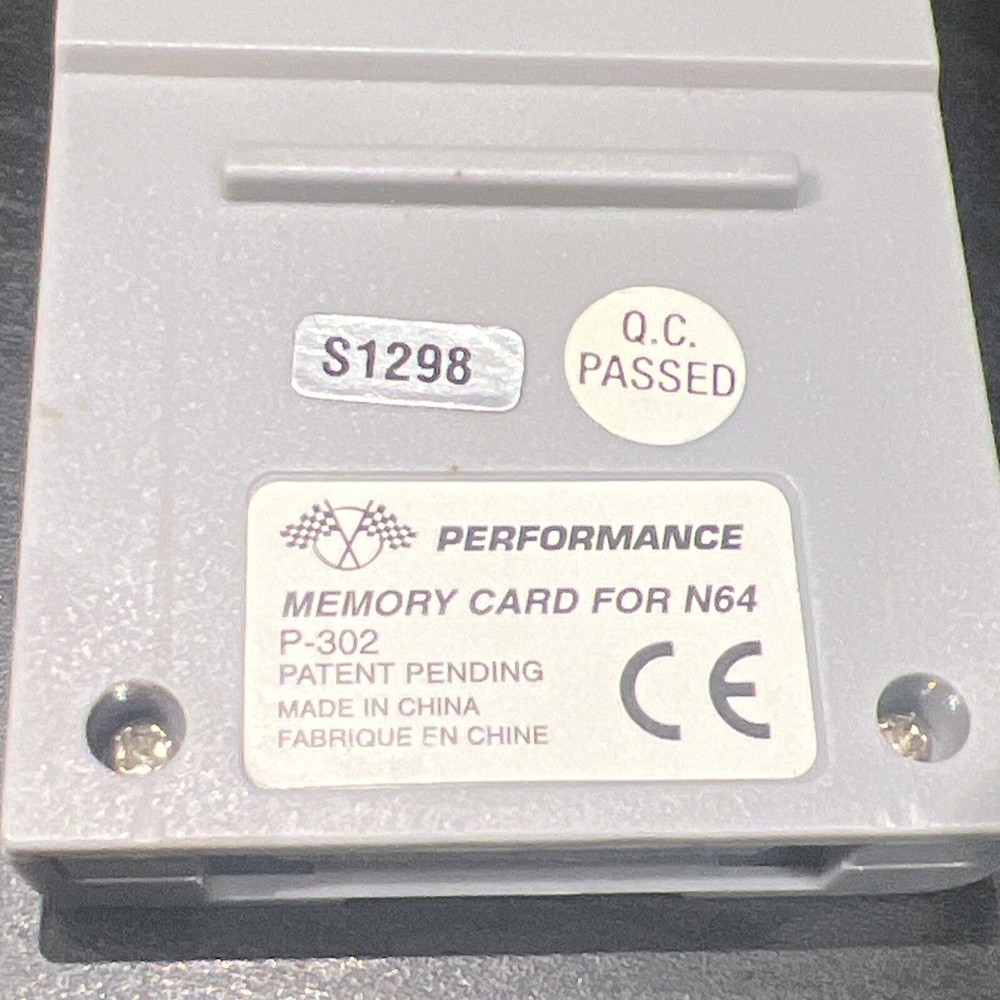 Performance Memory Card Memory Card Plus for Nintendo 64 N64 Video Game System