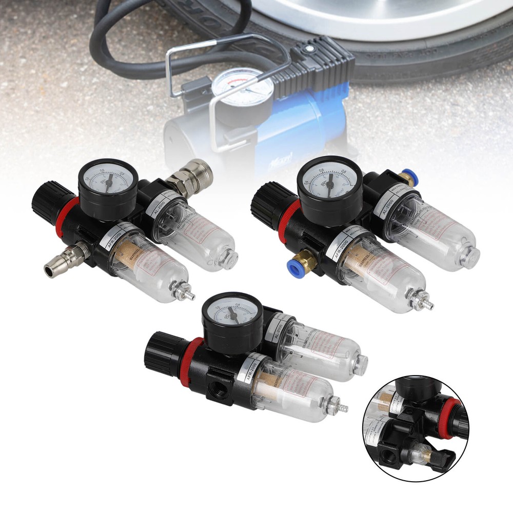 Air Compressor Filter Tool Plastic Reduce Valve Regulator Oil Water Separator UE