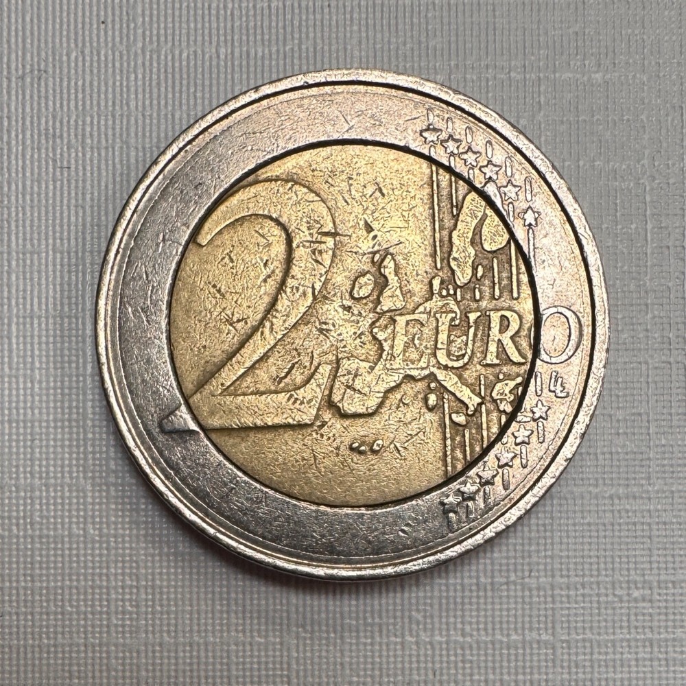 2 euro coin, Belgium, 2002. With Mint Errors