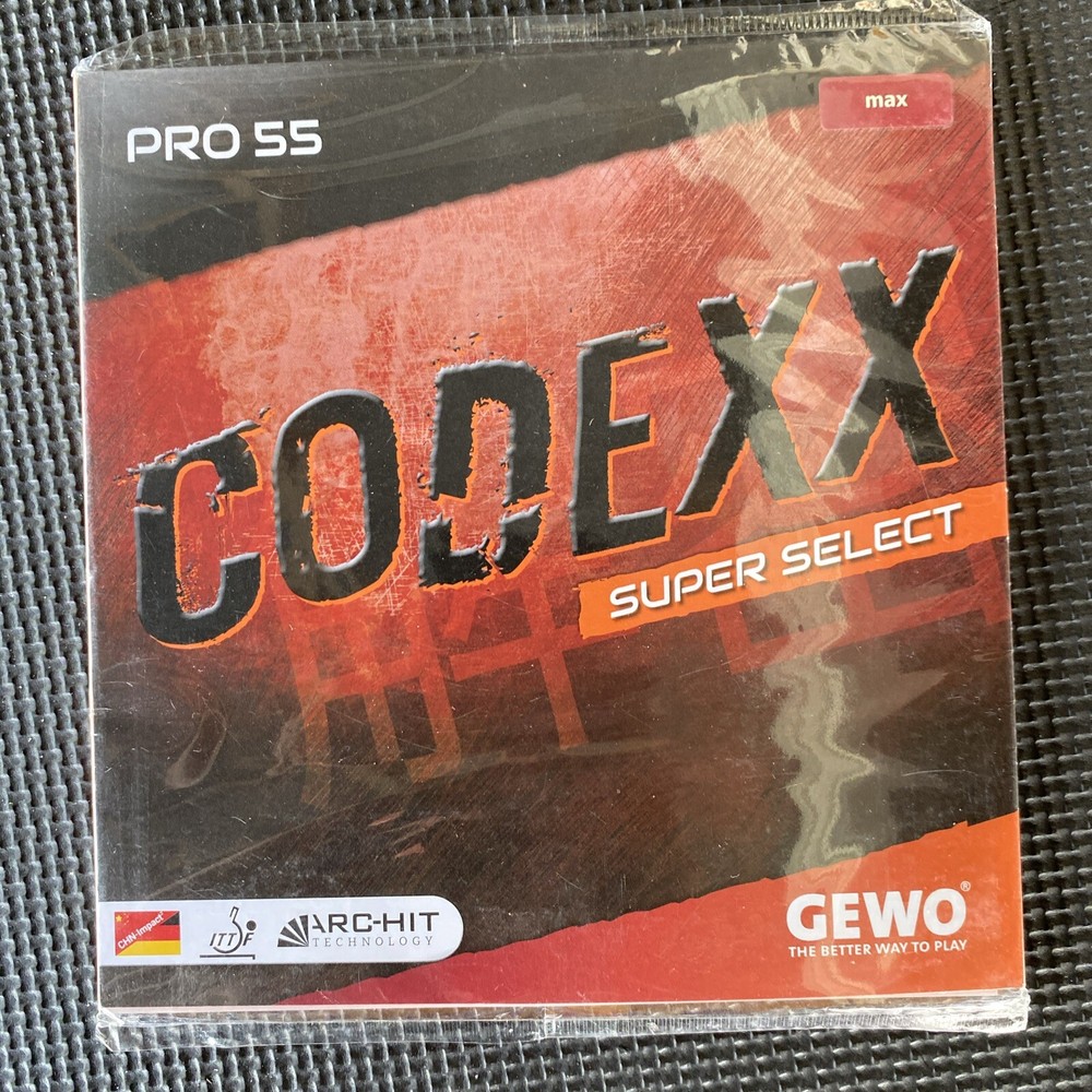 Gewo Codexx Pro 55 Super Select Table Tennis & Ping Pong Rubber, Pick Variation.