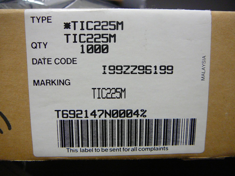 TI Sensitive Gate Triac 600V 8A TO-220 **NEW** 5/PKG