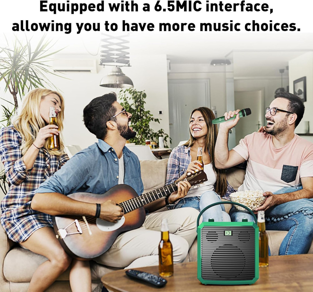 50W Bluetooth Voice Amplifier with Wireless Handheld Mic