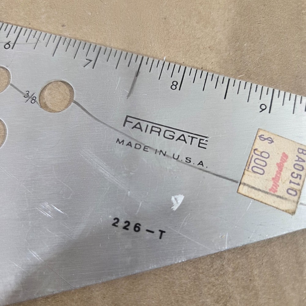 Vintage Drafting Triangle Tool Fairgate 226-T USA