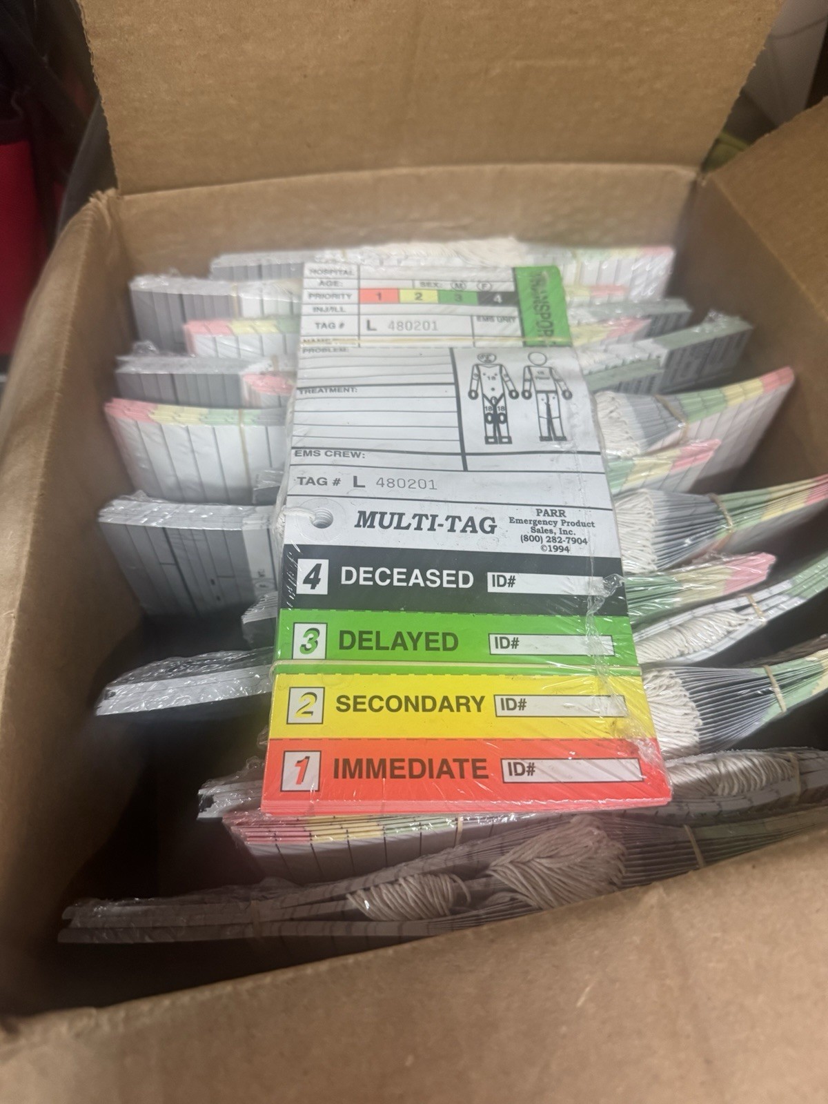 Wholesale Lot Of Triage Tags 500 Pieces. Free Shipping