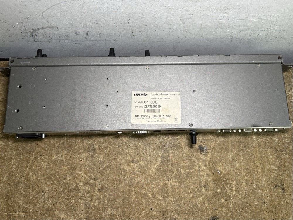 Evertz CP-1024E 24-Button XY Control Panel CG000ZC Rack Mount Power Tested