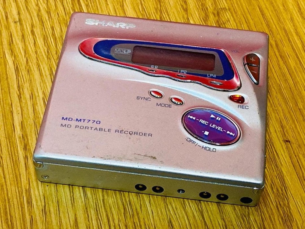Sharp MD-MT770 Portable MD Recorder Made in Japan Untested