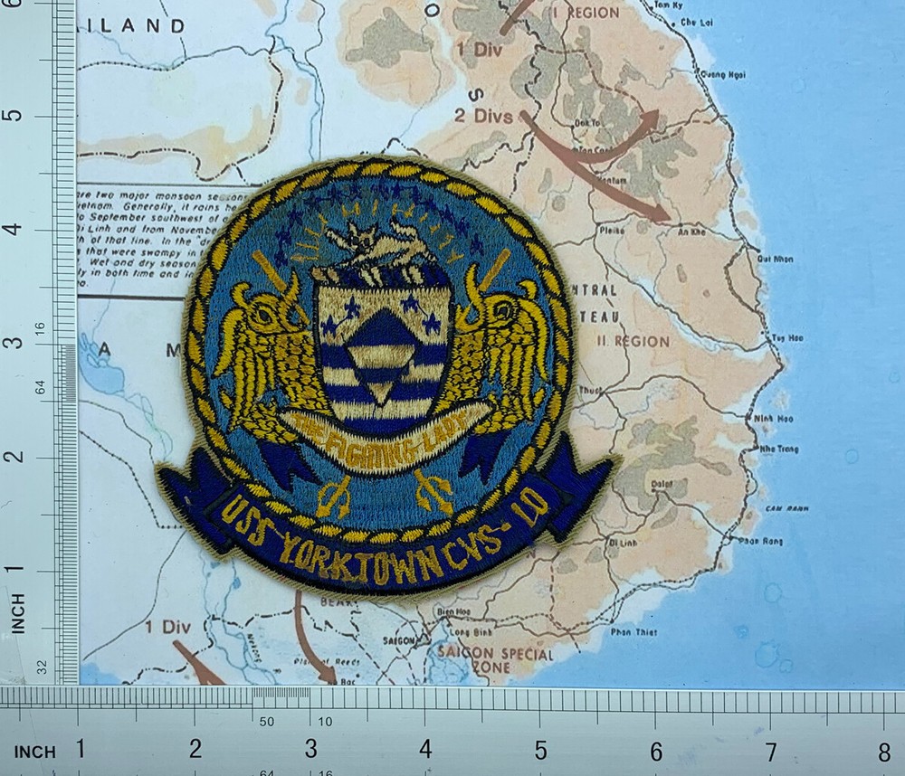 Patch , USS YORKTOWN CVS - 10 patch , USS PATCH , USN S6