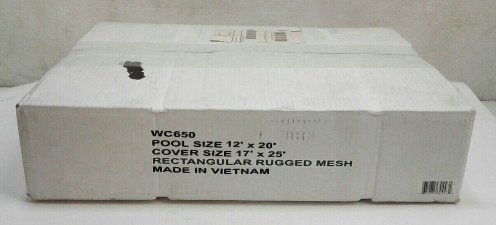 Arctic Armor WC650 Pool Cover 17' x 25' Rectangular Rugged Mesh (12'x20') Pool
