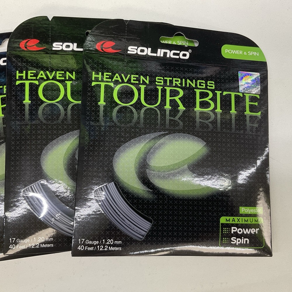 3 Pack Solinco Tour Bite 17g/1.20mm Polyester Silver