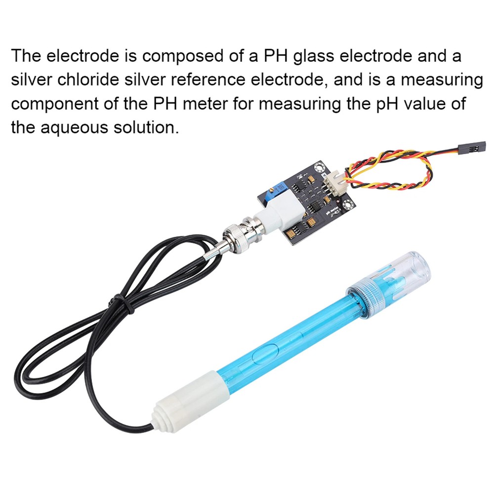 PH Electrode Sensor Probe 0-14 PH Meter with Sensor PH Replacement Probe Probe
