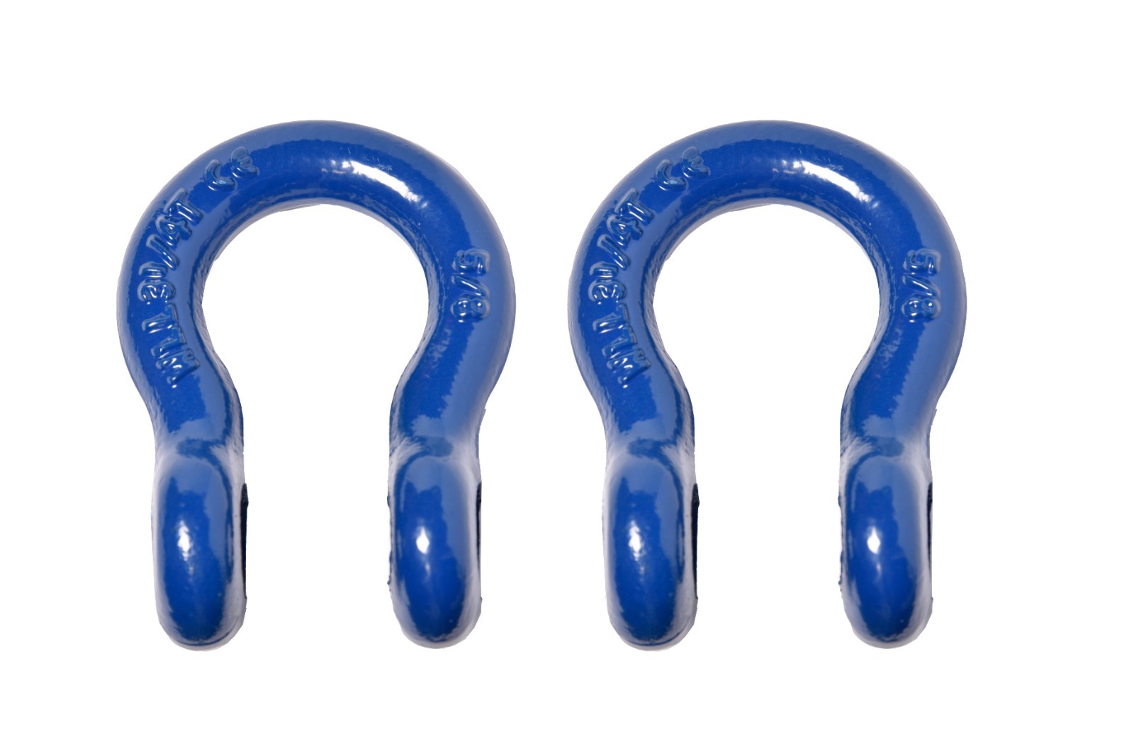 2Pack 5/8" Blue Bow Shackle D-Ring w 3/4" Clevis Screw Pin WLL 7000 lbs 3.25 TON
