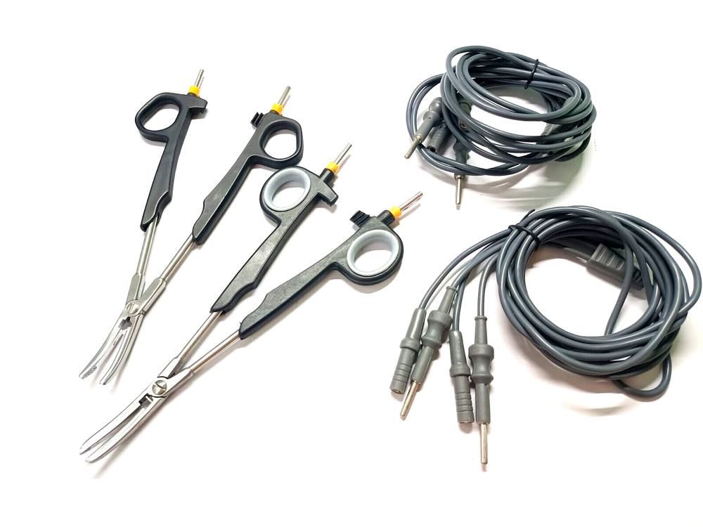 2pc Laparoscopic Biclamp Vessel Sealer & Cable Surgical Instruments