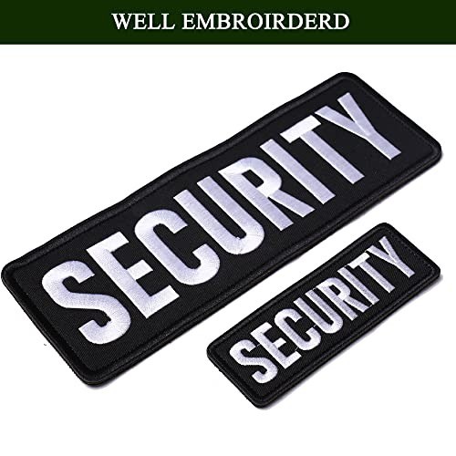 Large Embroidered Security Patches - Hook & Loop for Tactical Vests, Jackets, Ha
