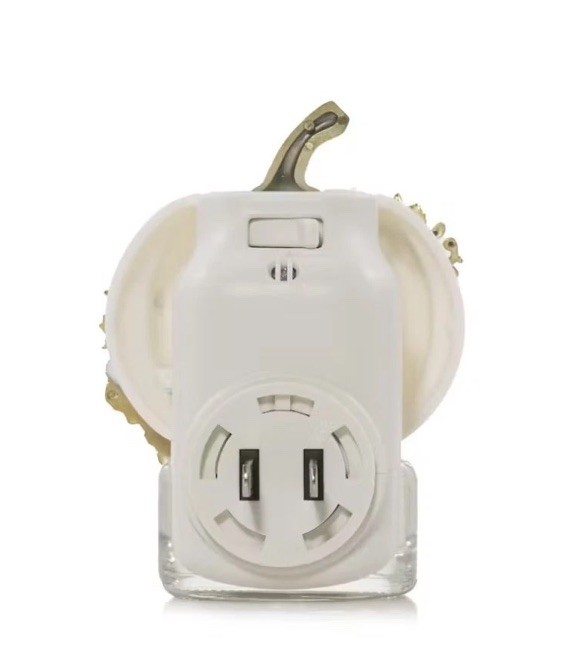 Yankee Candle WHITE PUMPKIN WITH GOLD TRIM ScentPlug Diffuser with Light