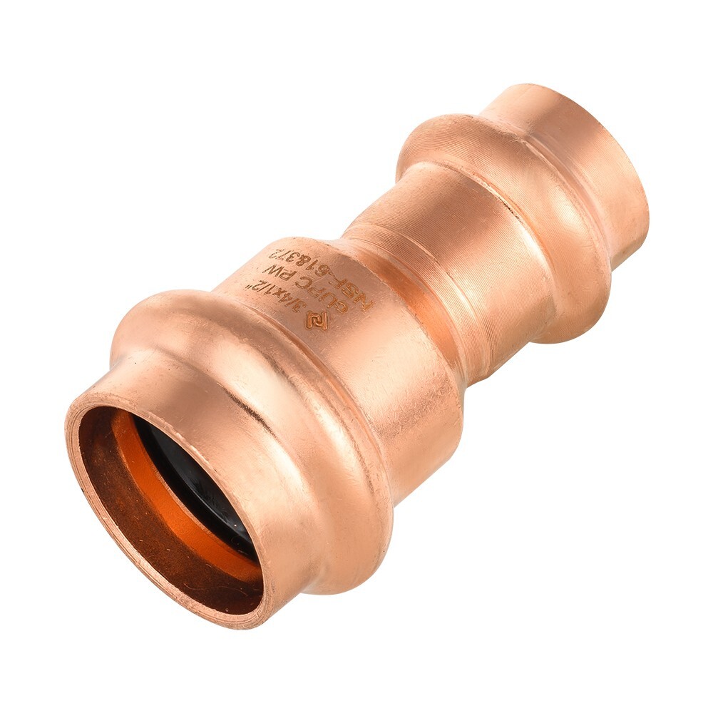 10 PCS EFIELD 3/4"x1/2 " Copper Press Fit Reduce Coupling Fitting, Lead Free