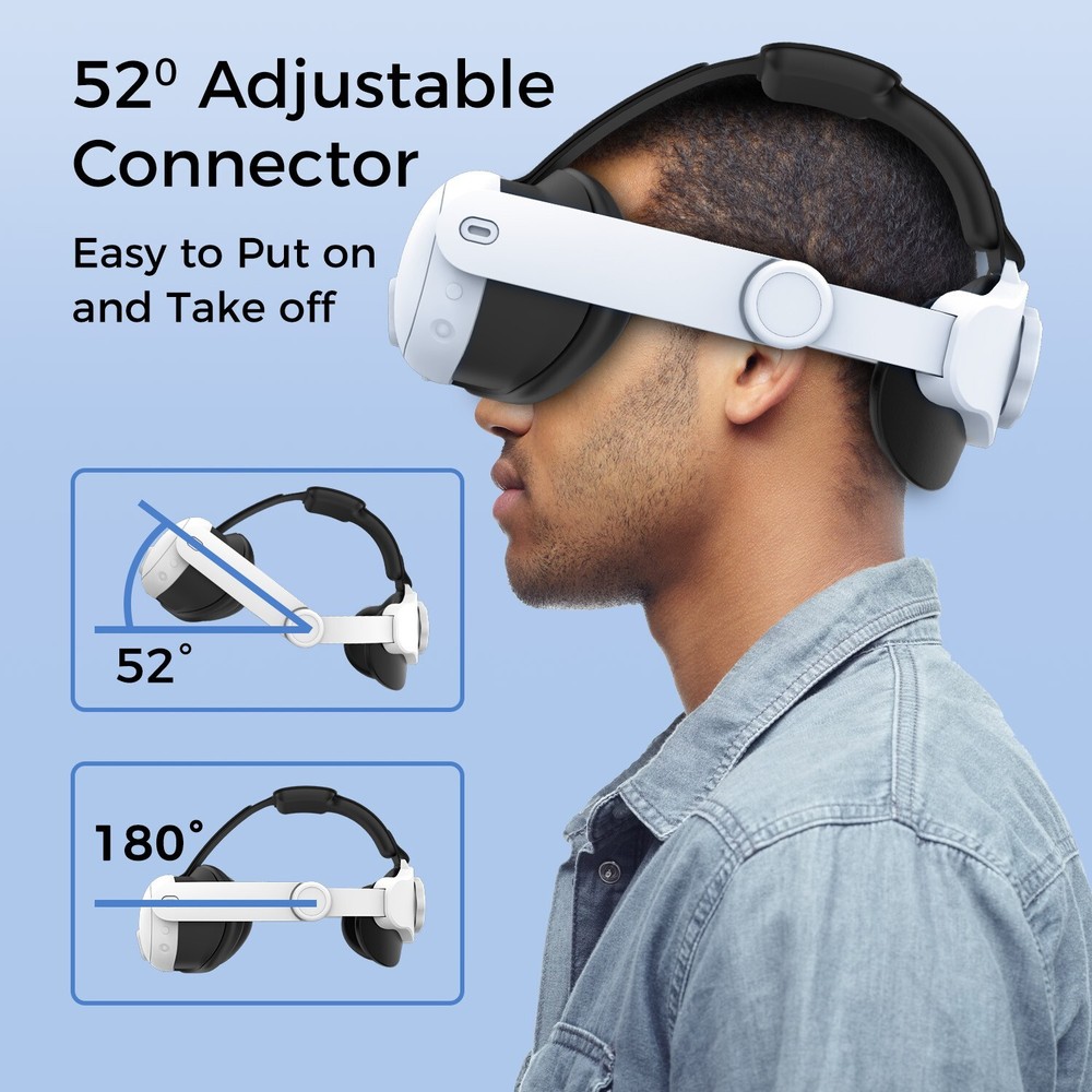 Head Strap for Oculus Quest 3, Adjustable Elite Strap with Enhanced Comfort