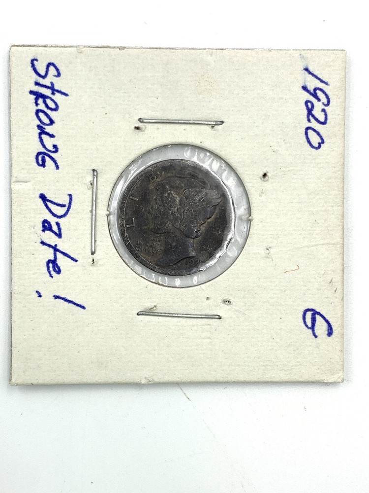 1920P Mercury Dime Black Toning