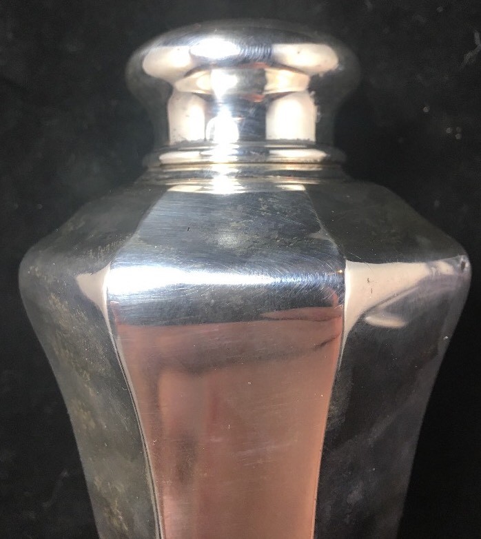 Sterling Silver Tea Caddy Octagonal Form Reed & Barton