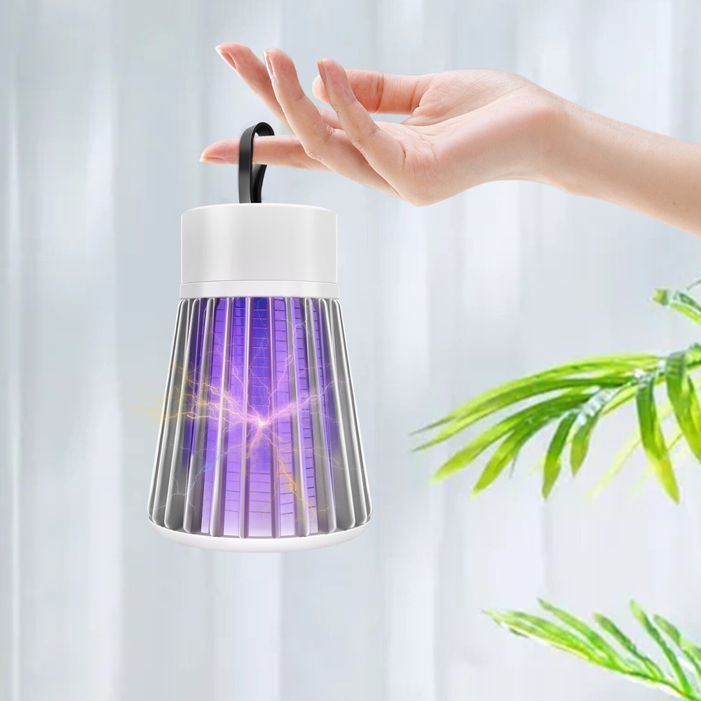 Portable & Rechargeable Bug Zapper LED Light Fly Bug Trap Pest Control Lamp USA