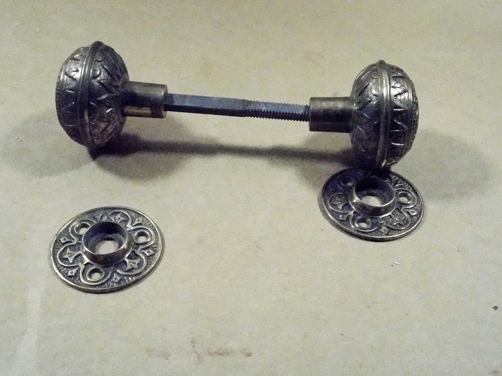 Original Victorian Decorative Bronze Doorknobs
