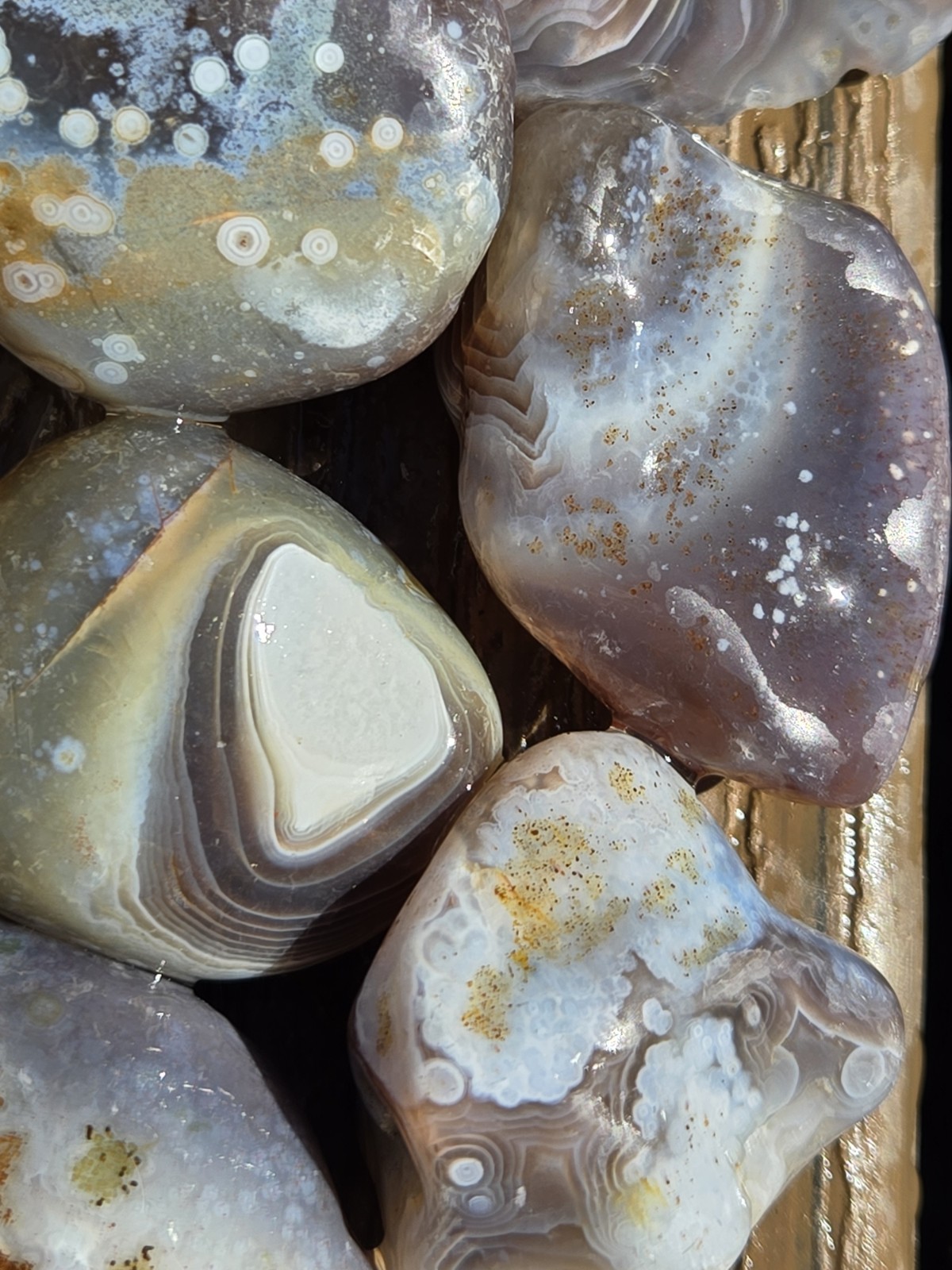Botswana Agate Selects - DOTS AND SPOTS - Rough, Natural, Not Polished A+ Grade