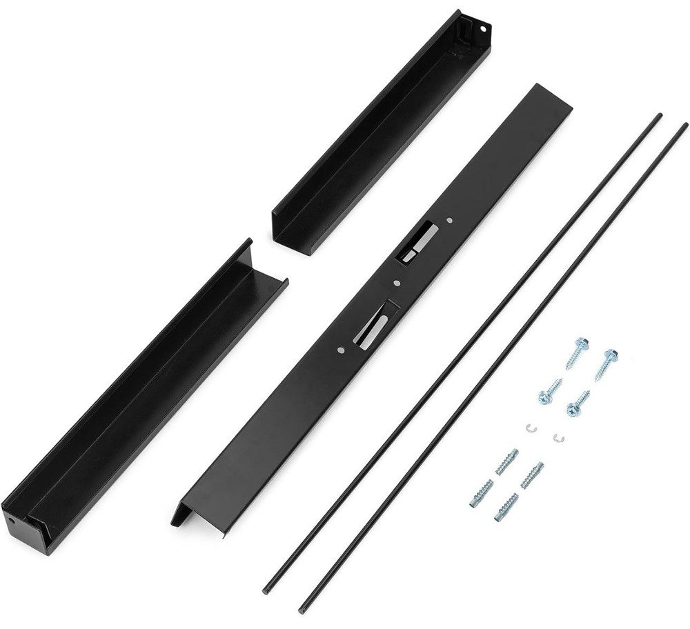 Adjustable Rod and Valance Kit for Fireplace Mesh Screen Curtain