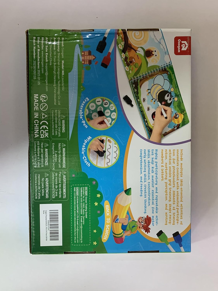 Coogam Magic Writing Practice for Preschool with Color Pattern, Learn to Write W