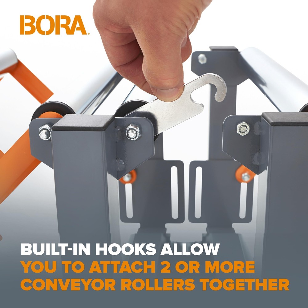 Bora Adjustable Conveyor Rollers Stand Expandable 14 to 50 Inch