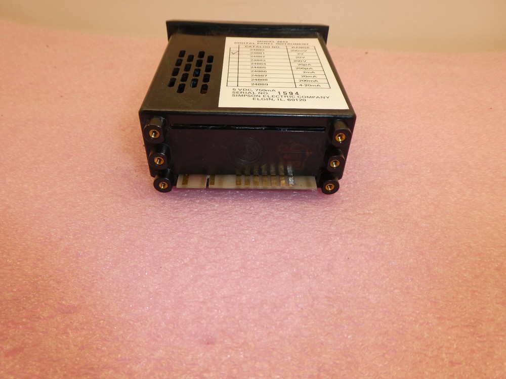 SIMPSON 58F1269 METER PANEL DIGITAL MODEL 24881 2843