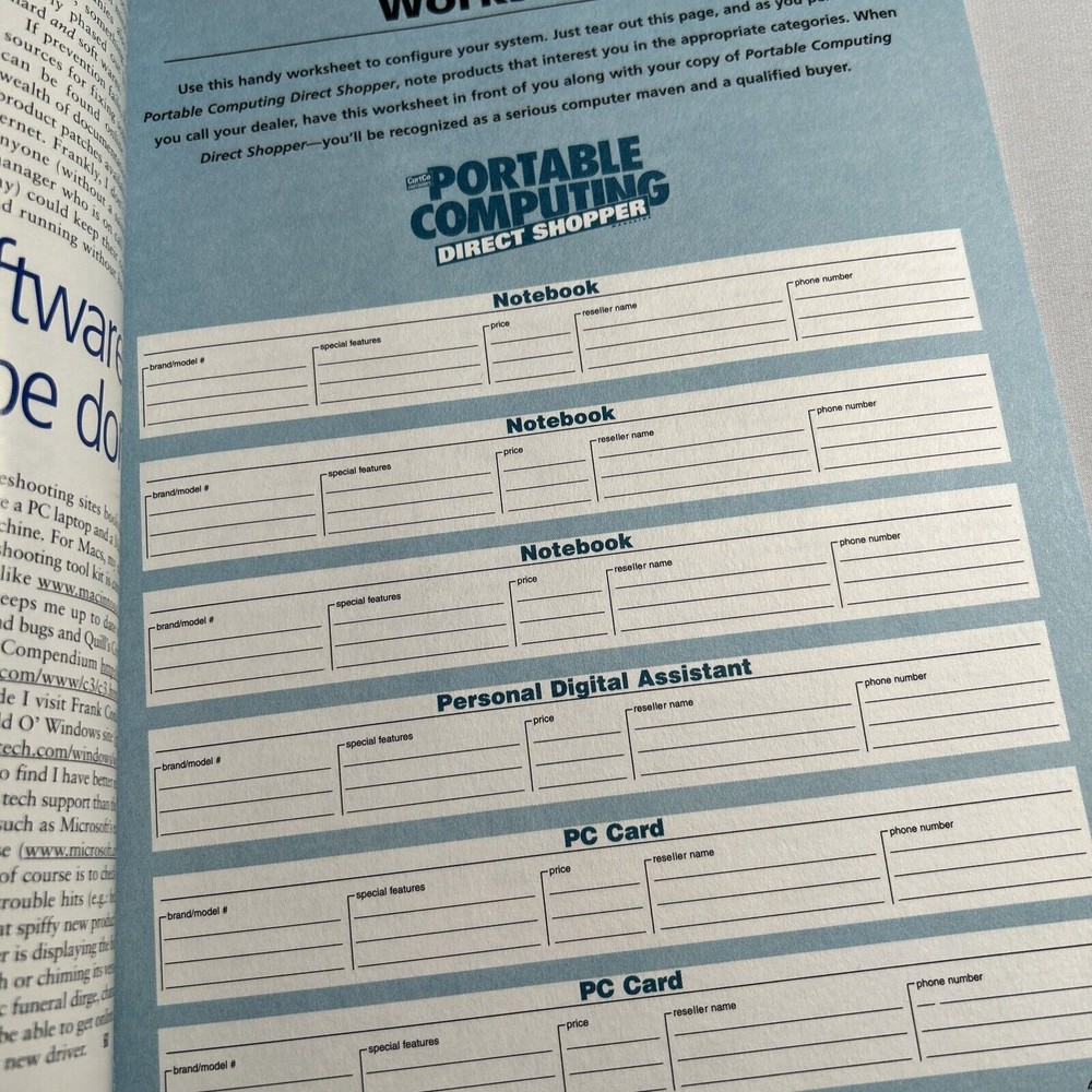 Portable Computing Direct Shipper Premium Issue 1997 Handheld PC Catalog