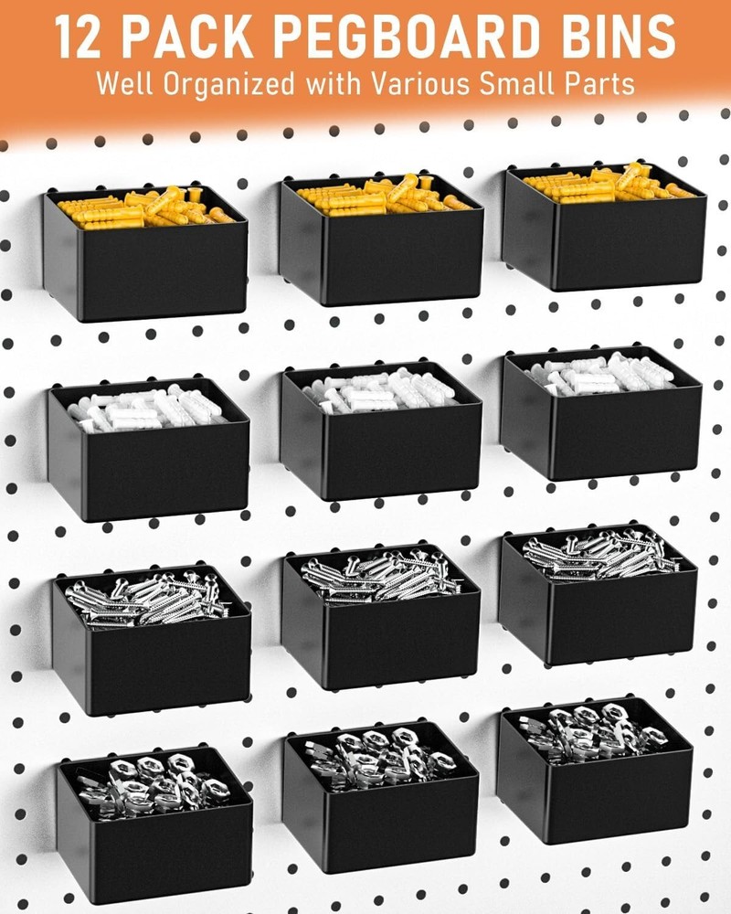 Ultimate 278-Piece Pegboard Hook Set with Bins for Versatile Storage Solutions